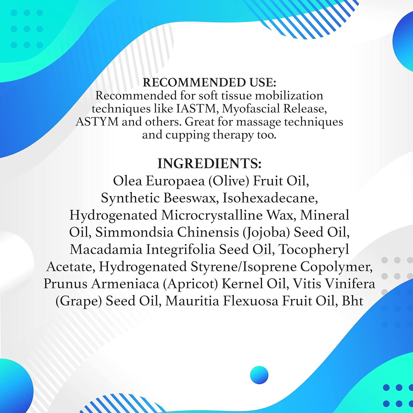 Massage Tools Large Emollient Balm - Natural Essential Massage Oil - Myofascial Release Tool Massage Cream for Massage Therapy - IASTM Tool Muscle Rub Ultra Strength - Gua Sha Tool Partner for Body (195g)